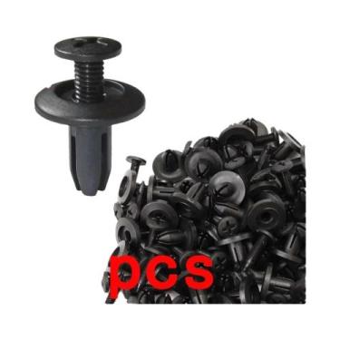 Imagem de Rebite De Porta Com Furo Preto De 8mm, Clipes De Plástico, 100/50 Peça