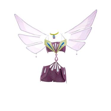 Imagem de Micotaku Winx Club Enchantix Tecna Fantasia feminina cosplay com asas, Roxa, G