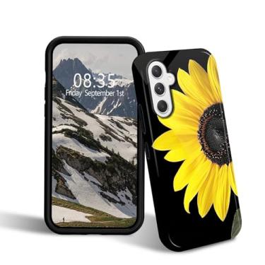 Imagem de BFDHGQZC Capa para celular Samsung Galaxy S24 FE de 6,7 polegadas, caracóis cogumelos, híbrida, camada dupla, capa protetora de silicone à prova de choque para Samsung S24 FE