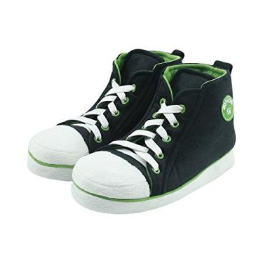 Imagem de Botas de chinelo Gohom para homens quentes inverno aconchegante interior tênis pantufa casa botas, Black&green, 11