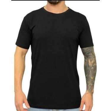 Imagem de Camisa preta masculina caimento slim pima - Vp malhas , M