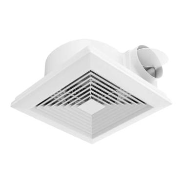Imagem de Generic Exaustor com amortecedor de refluxo quadrado compacto silencioso exaustor montagem no teto para chuveiro garagem banheiro cozinha oficina, 10 Inch