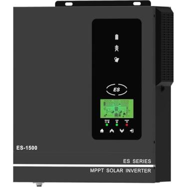 Imagem de Inversor Solar Híbrido 1500W DC12V para AC230V, Inversor Solar de Onda Senoidal Pura com Controlador de Carga MPPT de 40A Max PV 1100W, para Sistema Off-Grid de Bateria de Lítio 12V