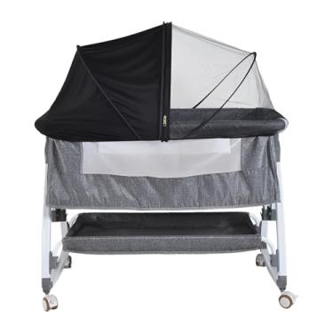 Imagem de Rede mosquiteira para carrinho de bebê, berço de cabeceira, rede de segurança com zíperes, mantém os gatos fora, capa de rede mosquiteira portátil e confiável para carrinhos de bebê, assento de carro