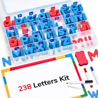 Imagem de Kit de letras magnéticas Gamenote Classroom 238 unidades com placa
