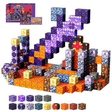 Imagem de Brinquedos de construção de blocos magnéticos VNLINA 108 unidades para