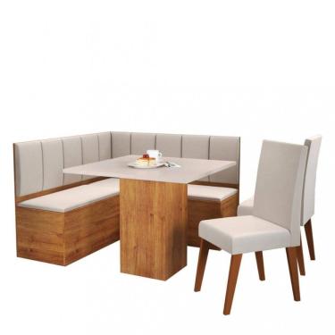 Imagem de Canto Alemão com Baú Londres com 2 Cadeiras Milão Viero