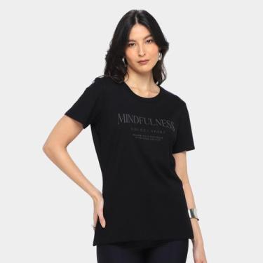 Imagem de Camiseta Colcci Mindfulness Feminina, Preto, P