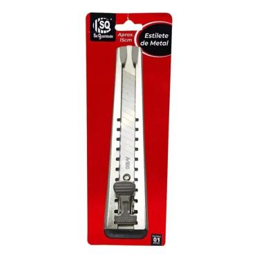 Imagem de Estilete De Metal 15 Centímetros Com Trava De Ferro Full