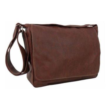 Imagem de Bolsa Transversal Pasta Tiracolo Masculino Feminino - CDP, Marrom, Ama