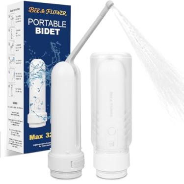 Imagem de Bidê portátil para viagens - Bidê de viagem portátil recarregável de 320 ml com bateria de 800 mAh | Pulverizador de banheiro impermeável IPX7 | Pulverizador de higiene pessoal para mulheres e homens