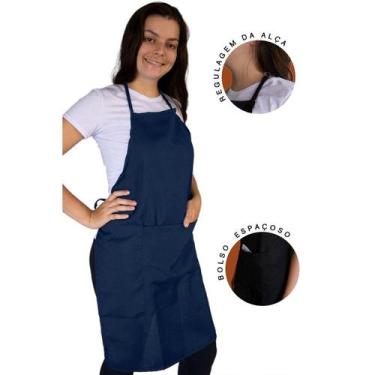 Imagem de Avental de Cozinha Tecido Oxford Reforçado com Bolso Alça e Fivelas pa