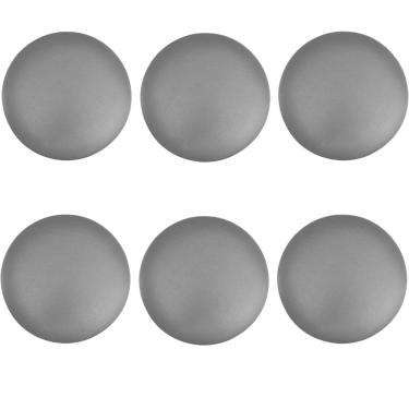 Imagem de Kit 06 Assentos Redondo Banqueta Cadeira Estofados Poltronas H02 Corino Cinza 25 cm - Lyam Decor