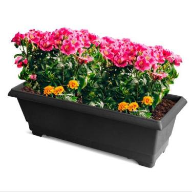 Imagem de Vaso Jardineira Floreira Grande Preto Arqplast, Preto