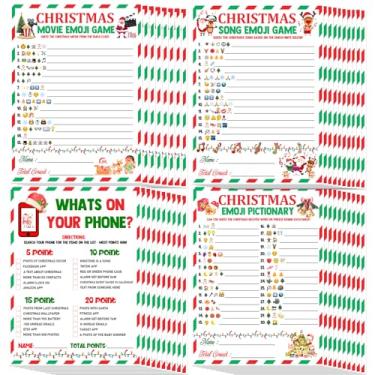 Imagem de Christmas Whats On Your Phone Game,Christmas Songs Movie Pictionary Emoji Game for Christmas Eve Morning Party Games Activities