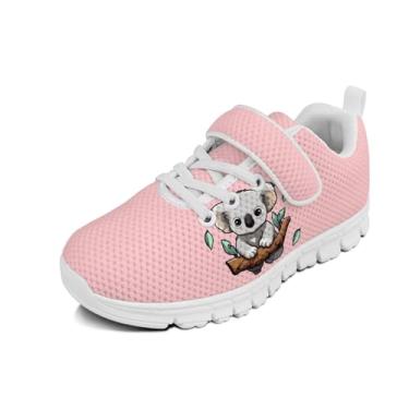 Imagem de Doojoayie Tênis esportivo para crianças, meninas, para crianças ativas, jogging, Coala rosa fofo, 15