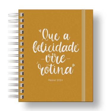 Imagem de Planner 2024 Coleção Flores e Frases/Organizador anual 210Paginas Capa Dura Bege