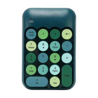 Imagem de Teclado numérico sem fio Fockety 18 teclas Retro Color