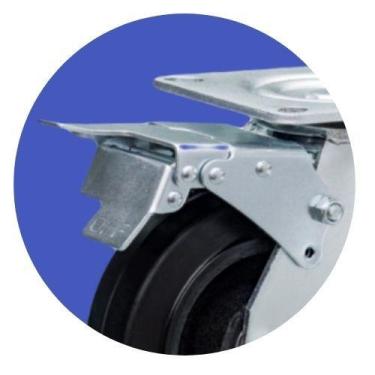 Imagem de Rodizio Giratório 8x2 polegadas linha industrial Com freio 650 kg - Co