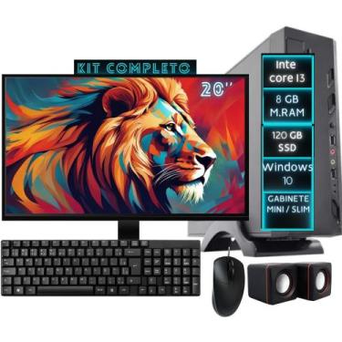 Imagem de Mini Pc Home Office Computador Cpu Desktop Completo Intel Core I3 8GB 