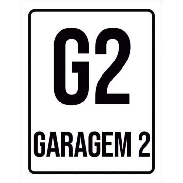 Imagem de Placa Sinalização Ambiente Indicativo G2 Garagem 2 36X46