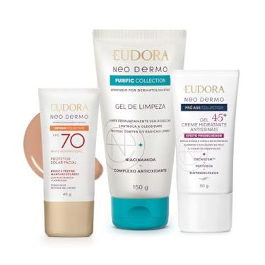 Imagem de Kit Eudora Neo Dermo FPS70 Cor 2 45+ (3 Produtos)
