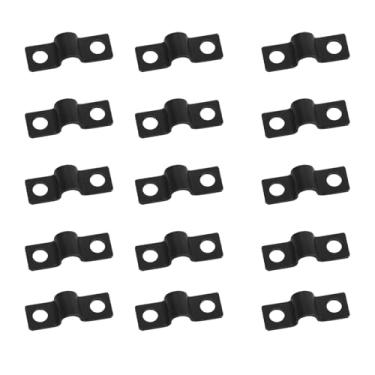 Imagem de YXQ 100 peças de braçadeira de tubo em forma de U, correia de tubo de dois furos de 1/10.2 cm, conduíte de aço inoxidável, braçadeira em U, suporte de conector resistente para tubo de cabo de fio