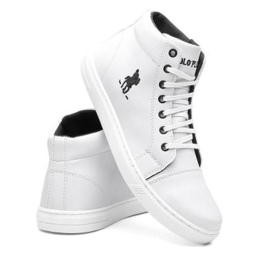 Imagem de Tenis Cano Alto Polo Plus Em Couro Sintético, Confortável Para O Dia A Dia-Masculino