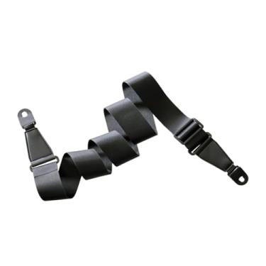 Imagem de Fenteer Correia de guitarra em couro PU, acessórios para instrumentos, versátil, 82-148 cm de comprimento, 5 cm de largura para bandolins, prático e