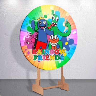 Imagem de Capa Sublimada de Festa Painel Redondo Game Friends Rain Tamanho Grand