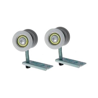 Imagem de Kit Para Porta De Correr Em Alumínio Natural Portas Até 80kg (somente carrinho)