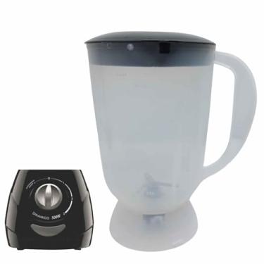 Imagem de Copo de Reposição Para Liquidificador Compatível com Modelos Mondial Dinâmico Power Translúcido Tampa Preta