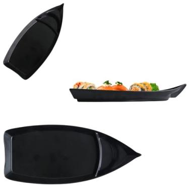 Imagem de Prato Barco Travessa Melamina Comida Japonesa Sushi 26cm