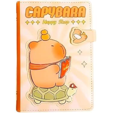 Imagem de Caderno Capivara, Diário Kawaii, Caderno Bala Fofo, 19 x 13 cm, 224 Páginas com Ilustrações de Capivara, Caderno de Desenho, Diário para Meninas, Adolescentes e Adultos (Capivara 2)