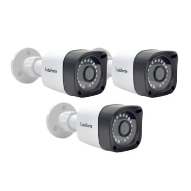 Imagem de Kit 3 Câmeras de Segurança Full HD 1080p 2MP Bullet 20 Metros Infravermelho Lente 2.8mm Tudo Forte
