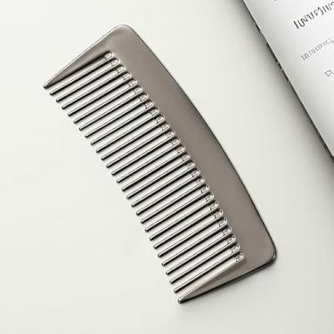 Imagem de Pente de dentes largos para desembaraçar o cabelo, dente largo vintage para cabelos cacheados e secos molhados, acessórios de desembaraçador sem alça estilo