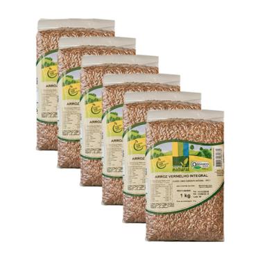 Imagem de Kit 6X: Arroz Vermelho Integral Orgânico Coopernatural 1kg