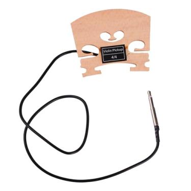Imagem de RiToEasysports Ponte de Bordo de Violino Piezoelétrico de Alta Sensibilidade para Violinistas de Tamanho Completo 4/4, Ponte de Captador de Metal de Bordo para Acessórios de Violino