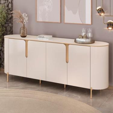Imagem de Aparador Buffet Para Sala de Jantar 4 Portas Orgânico Lia D05 Off Whit