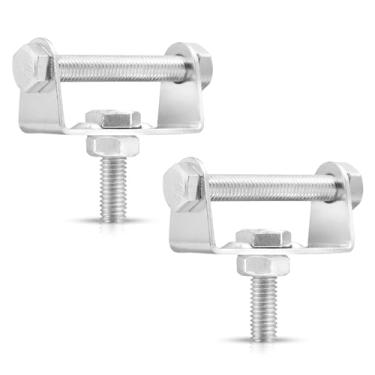 Imagem de Ygmylandbb Suporte de luz de trabalho LED suporte de instalação de luz de trabalho luz de neblina de trabalho farol auxiliar suporte de poste de lâmpada M6 universal 2 peças (48 mm)