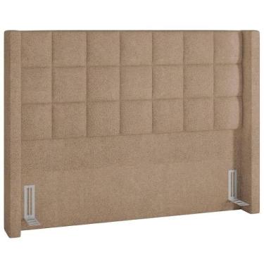 Imagem de Cabeceira Cama Box Casal 195cm P05 Paris Bouclê Bege - LYAM DECOR