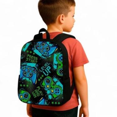 Imagem de Mochila Escolar Média Infantil 10 Litros Nylon Reforçada Desenho Versátil Passeio Level UP-Masculino
