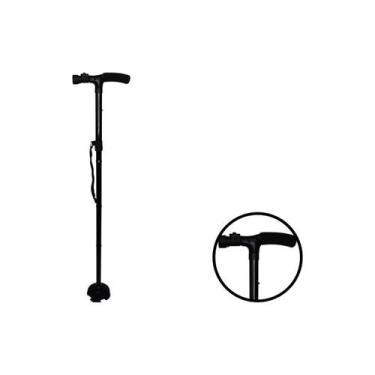 Imagem de Bengala Idoso Caminhada Luz Regulável Dobrável até 90Kg - Supermedy
