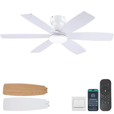 Imagem de Ventilador de teto Kviflon 46" Low Profile com luz e controle remoto