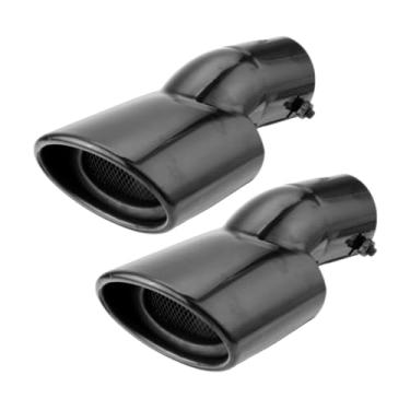 Imagem de Ponteira de Escapamento Compatível com Honda Civic G10, Aço Inox, Cromada, 2 Peças (Grafite)