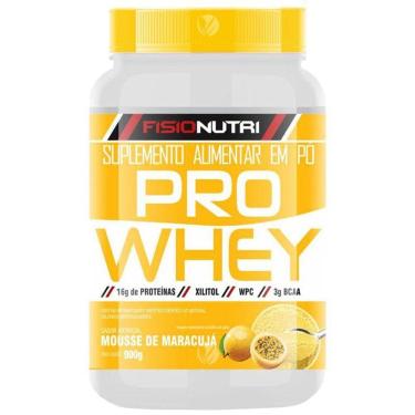 Imagem de Kit 3 Pro Whey Fisionutri 900G Mousse De Maracujá