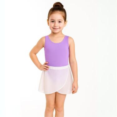 Imagem de Collant Infantil Menina Jazz Colorido - Magic Sky, Lilás, 12