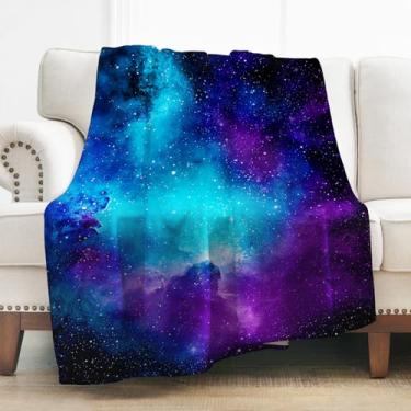 Imagem de Cobertor Levens, cobertor de sofá de cama durável e aconchegante com estampa de unicórnio, cobertor de microfibra de pelúcia tamanho 50 x 60 polegadas, Galaxy2