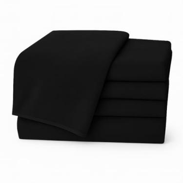 Imagem de Kit 10 Toalhas de Banho Adulto Gigante Alta Absorção 1,40 m x 70 cm Toque Macio Luxo (Preto)