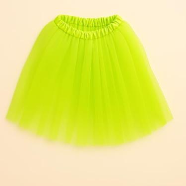 Imagem de Saia Tule 40cm Elástica | 6 Cores Vibrantes | Para Festas e Carnaval | Presente Feminino Encantador(Verde)